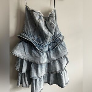 Forever 21 Light Blue Frayed Denim